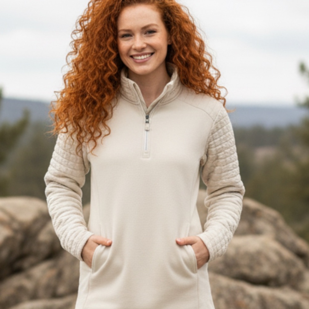 Columbia Ladies Size Small Pullover Jacket Cream Color Size Small